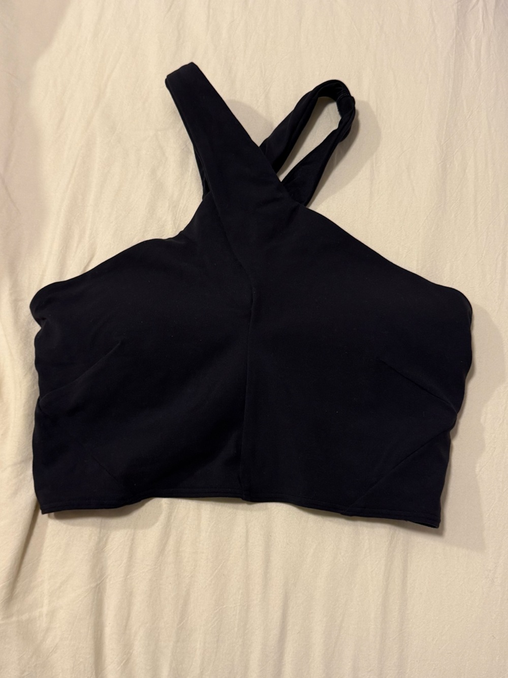 lululemon nulu longline wrap front bra in black size 8
